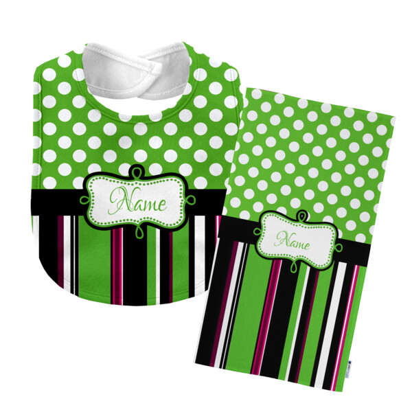 monogrammed baby bibs and burp cloths