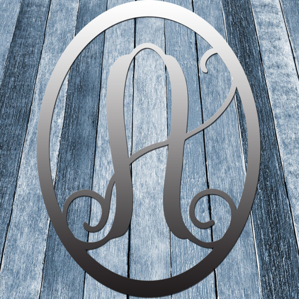 Round A Bout Metal Single Letter Monogram In Circle Wall Decor Round A Bout Metal Single Letter Monogram In Circle Wall Decor