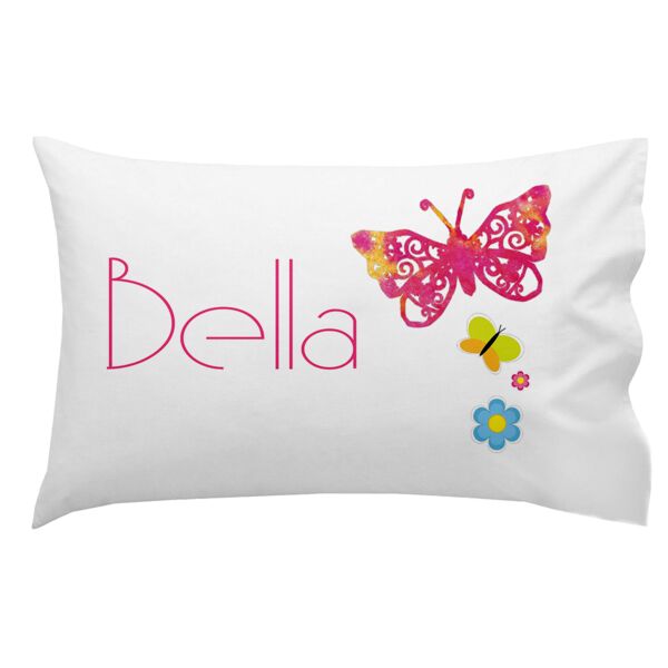Monogrammed Butterfly Bella Pillowcase 30" x "20  Thumbnail