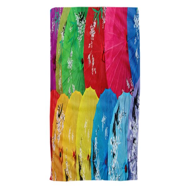Chinese Umbrella Oversized Beach Towel 30" x 60" - 3 Fabric Choices Available Thumbnail