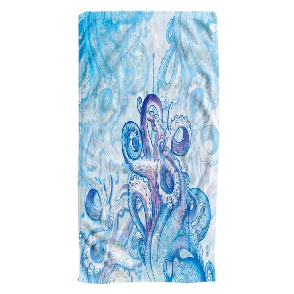 Octopus Oversized Beach Towel 30" x 60" - 3 Fabric Choices Available! Thumbnail