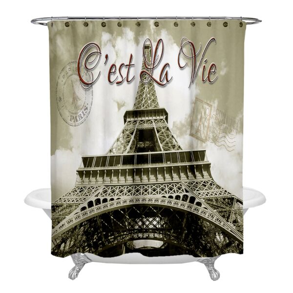 C'est La Vie Shower Curtain Thumbnail