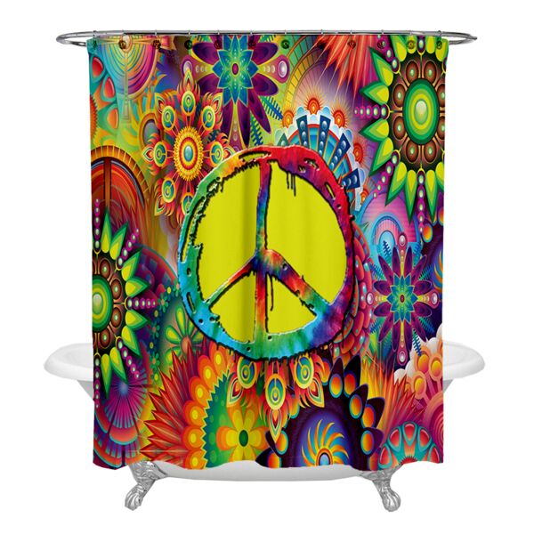 Groovy Peace Sign Shower Curtain Thumbnail