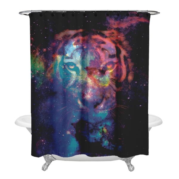 Starry Tiger Shower Curtain Thumbnail