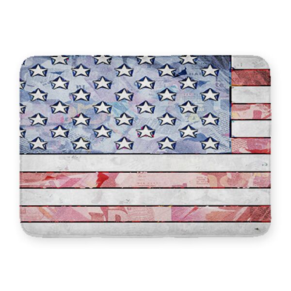 American Flag Coral Fleece Bath Mat Thumbnail