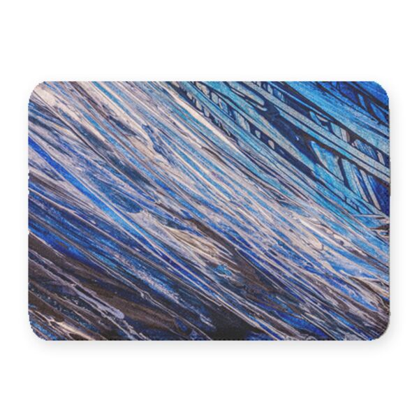 Blue Abstraction Coral Fleece Bath Mat Thumbnail