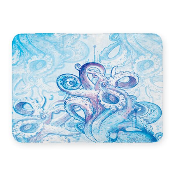 Octopus Coral Fleece Bath Mat Thumbnail