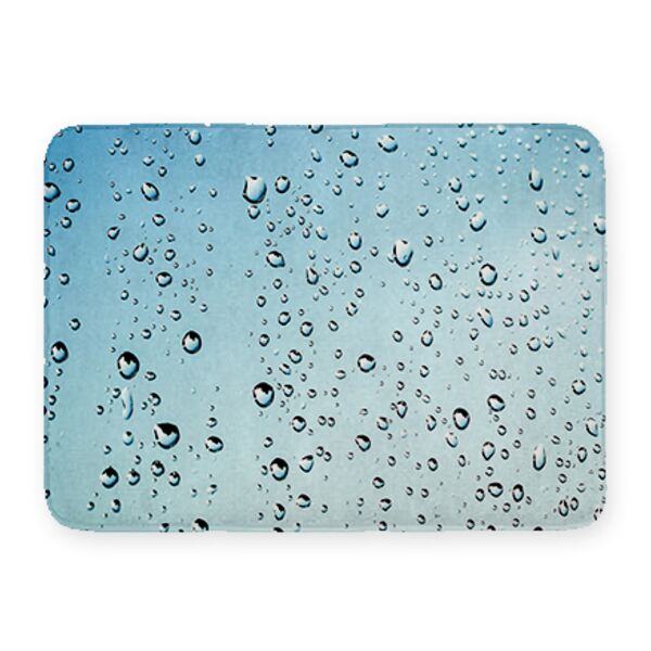 Rain Drops Coral Fleece Bath Mat Thumbnail