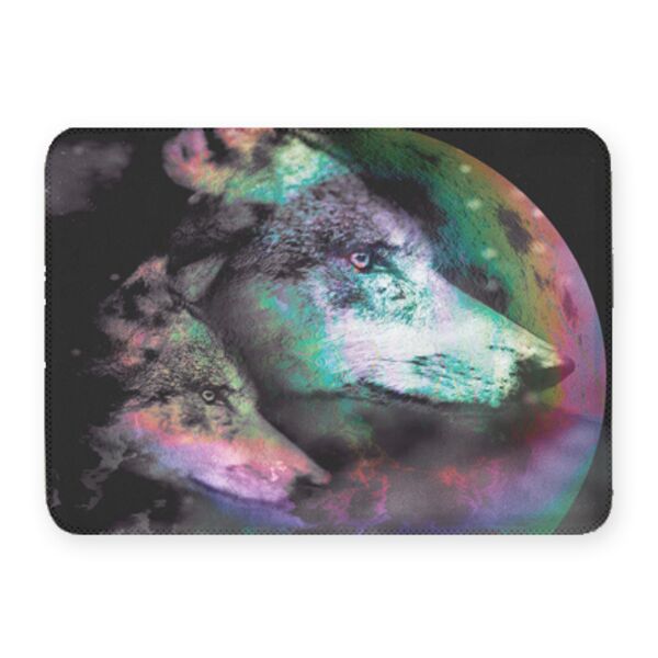 Wolf Night Coral Fleece Bath Mat Thumbnail