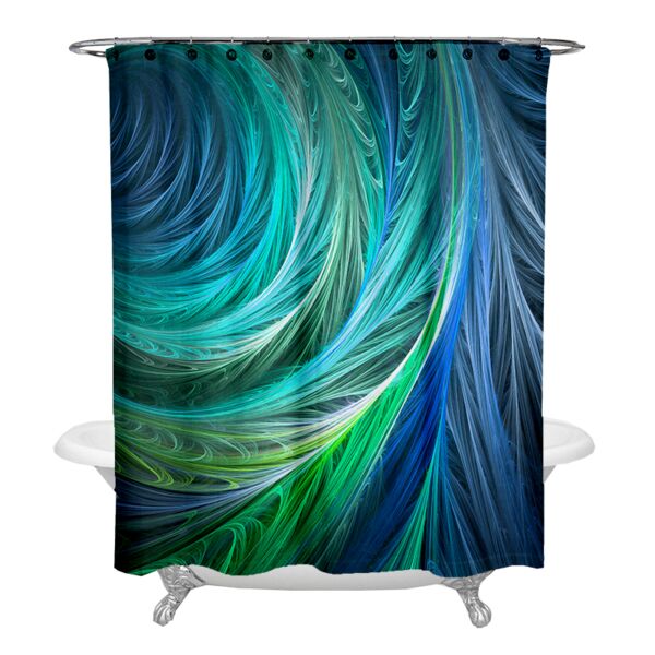 Cyanotic Silk Shower Curtain Thumbnail