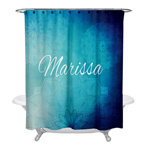NEW!!! Delicate Mandala Personalized Photo Shower Curtain Thumbnail