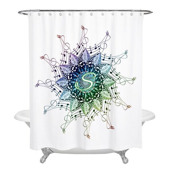 NEW!!! Musical Mandala Personalized Photo Shower Curtain Thumbnail