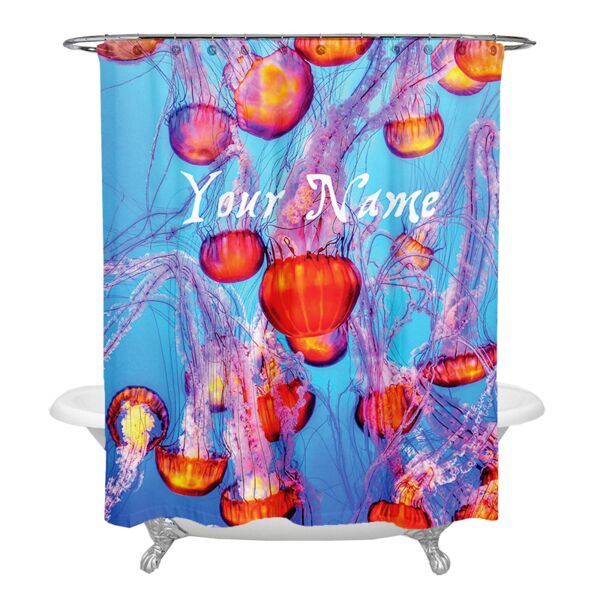 NEW!!! Jelly Fish Fields Personalized Photo Shower Curtain Thumbnail