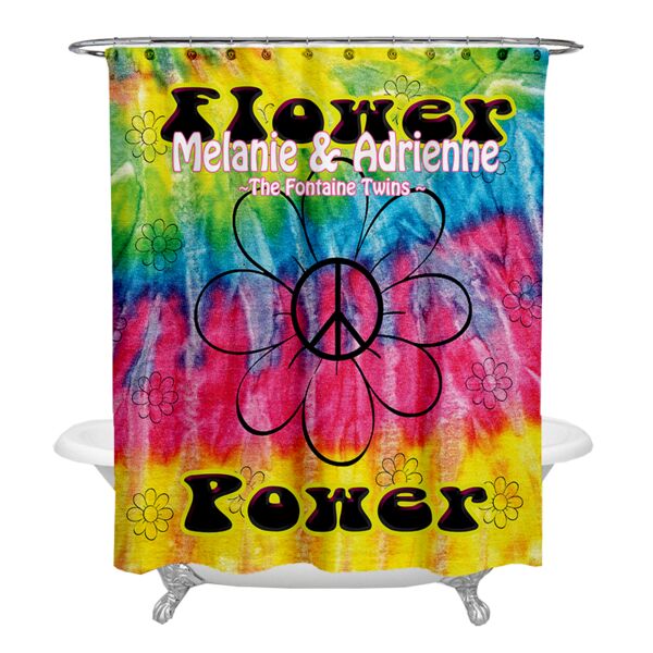 NEW!!! Flower Power Personalized Photo Shower Curtain Thumbnail