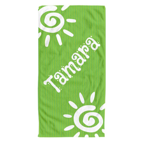 NEW!!! Personalized Green Days Photo Collage Beach Towel Thumbnail