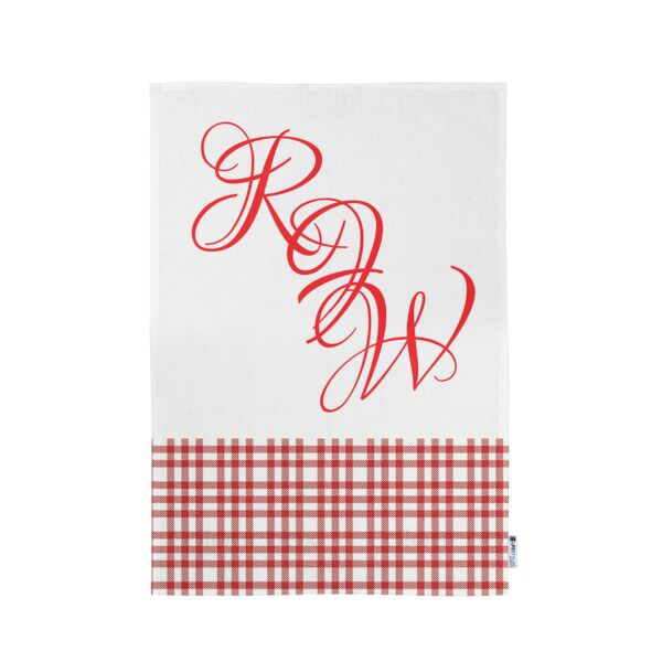 Personalized Monogrammed Plaid Kitchen Towel 11"x18" Thumbnail