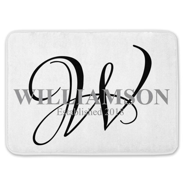 Personalized Monogrammed Coral Fleece Bath Mat with Name Thumbnail