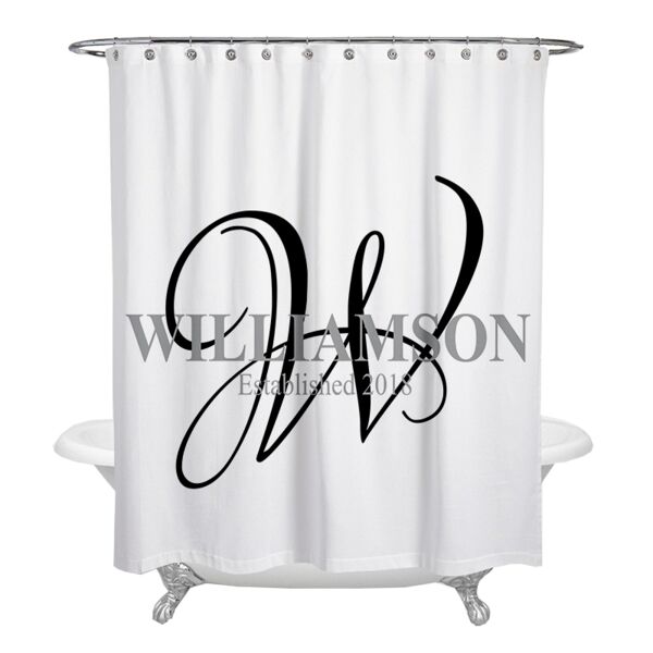 NEW!!! Personalized Monogrammed Elegant Shower Curtain Thumbnail
