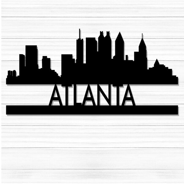 CityScape Metal Cutout 24" Wide -  Atlanta Thumbnail