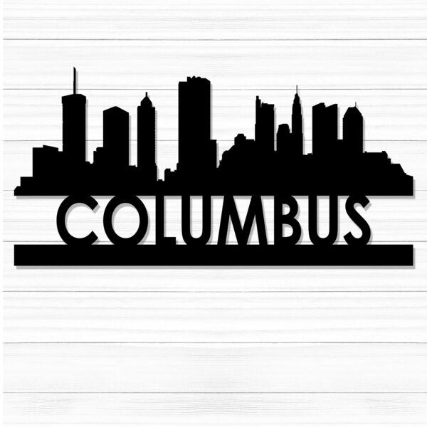 City Scape Metal Cutout 48" Wide -  Columbus Thumbnail