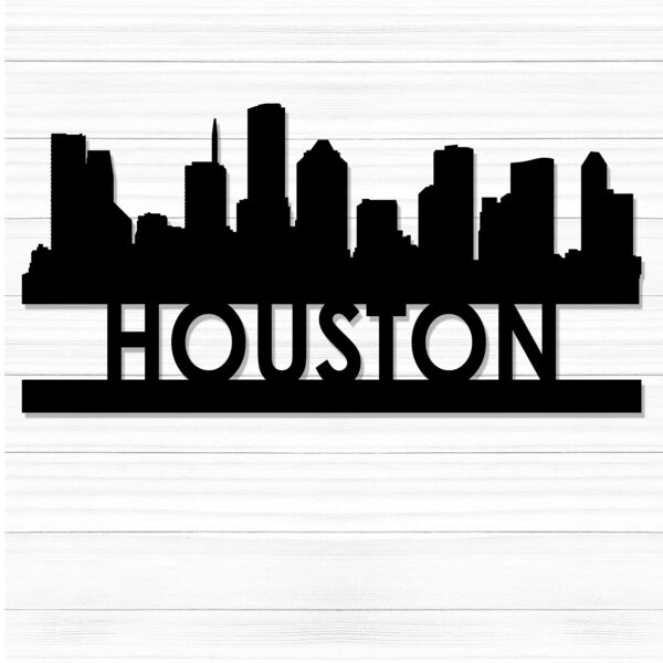 CityScape Metal Cutout 48" Wide -  Houston Thumbnail