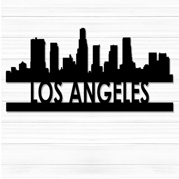 CityScape Metal Cutout 48" Wide -  Los Angeles Thumbnail
