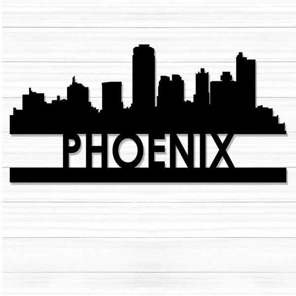 CityScape Metal Cutout 48" Wide -  Phoenix Thumbnail