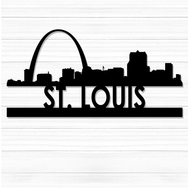 CityScape Metal Cutout 48" Wide -  St. Louis Thumbnail