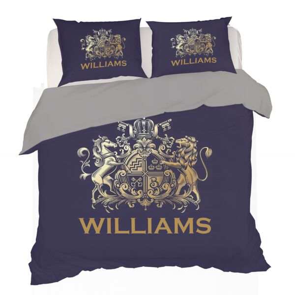 NEW!!! Personalized Crest Duvet Cover - Queen (Pillowcases sold Separately) Thumbnail