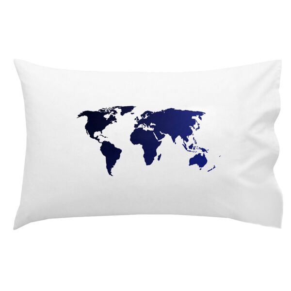 NEW!! Personalized World Map Pillow Case - Single Sided 30" x 20" Thumbnail