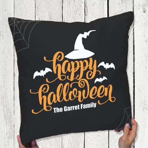 Witchy Happy Halloween Throw Pillow - 16" Thumbnail