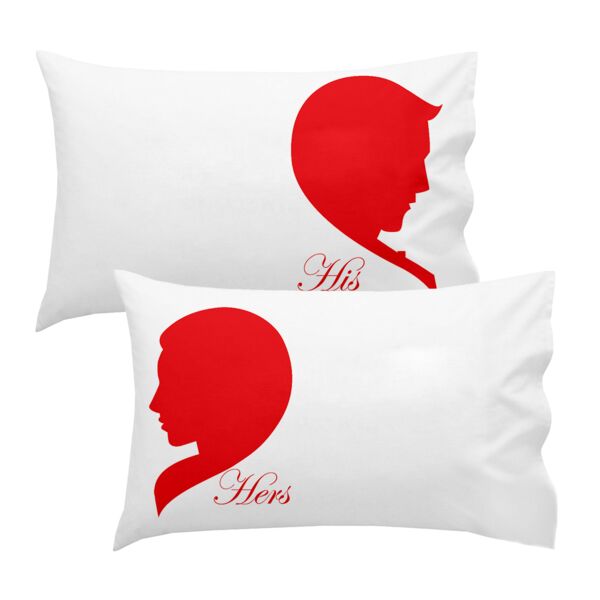  Personalized HIS & HER Heart Pillowcase Set Thumbnail