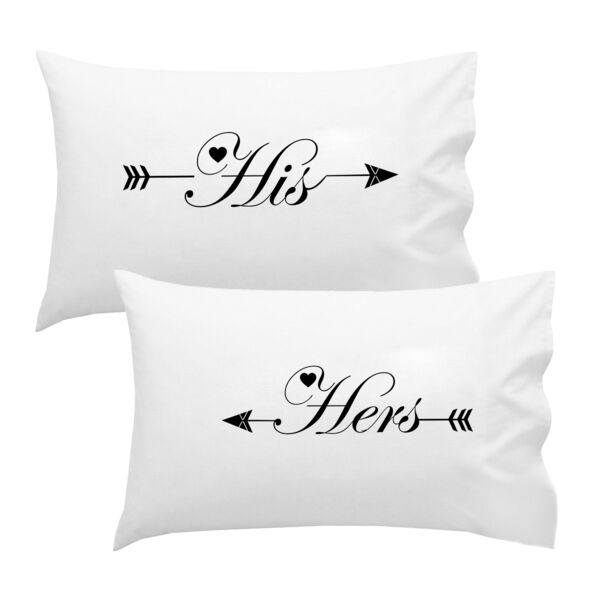 Personalized HIS & HER Arrows Pillowcase Set Thumbnail