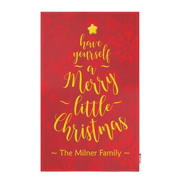 Personalized Photo Collage Little Christmas Kitchen Towel 11"x18" Thumbnail