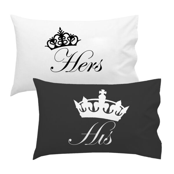  Personalized HIS & HER Crown Pillowcase Set Thumbnail