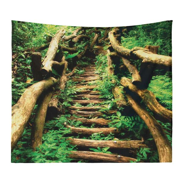 Personalized Photo Collage Tawain Stairs Microfiber Wall Tapestry - 80" x 68" Thumbnail