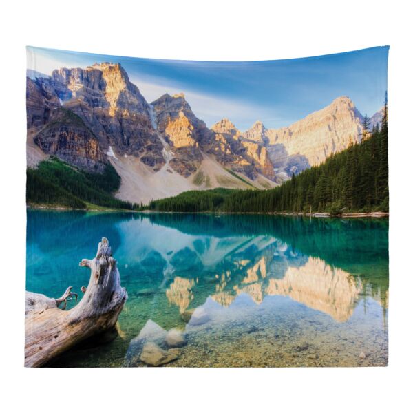 Personalized Photo Collage Mountain Range Fleece Wall Tapestry - 80" x 68"  Thumbnail