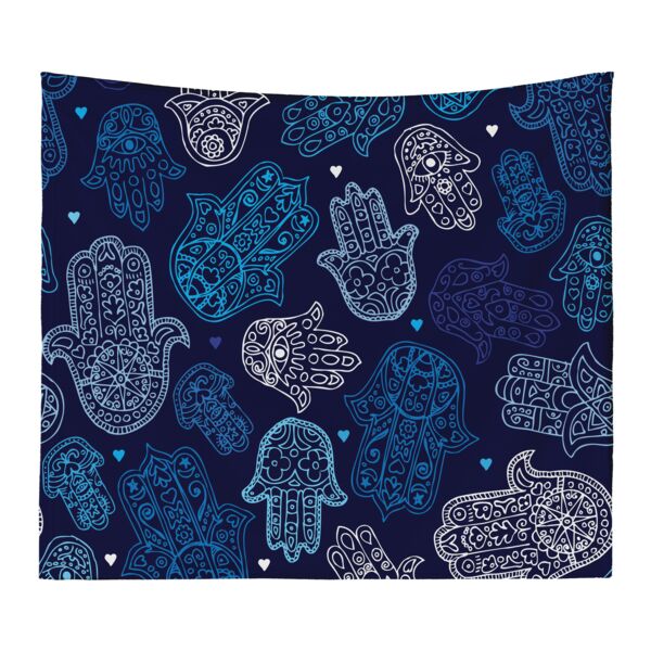 NEW!!! Hamsa Hand (Blue) Wall Tapestries - 60" x 50" Thumbnail
