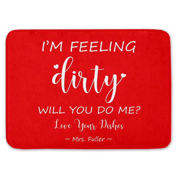 NEW! Personalized Feeling Dirty Kitchen Floor Mat 27" x 18" Thumbnail