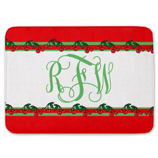 NEW!!! Personalized Cherry Monogrammed Kitchen Floor Mat 27" x 18" Thumbnail