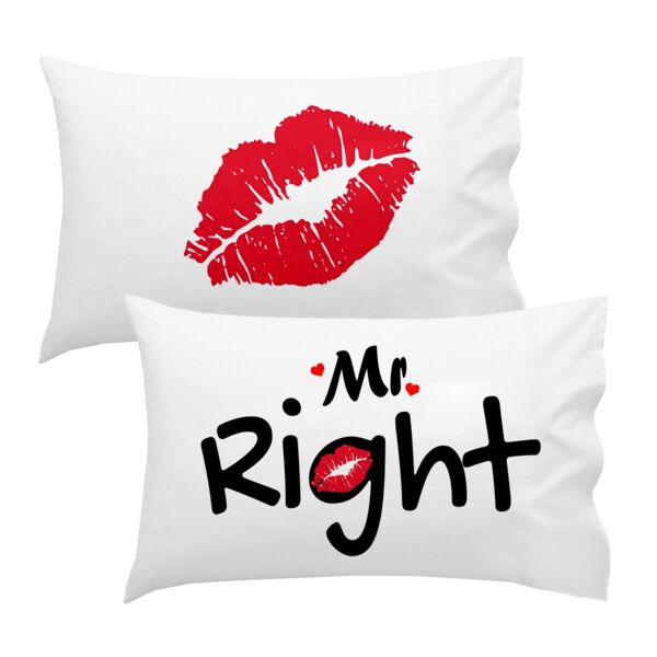 Personalized Mr & Mrs Right Pillowcase Set Thumbnail