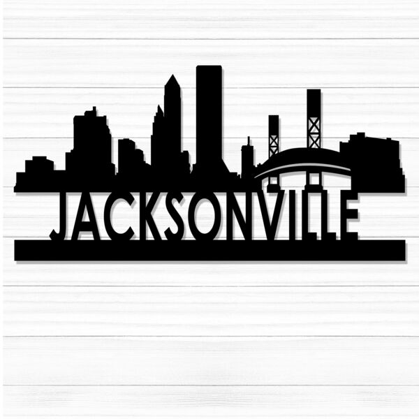 CityScape Metal Cutout 24" Wide - Jacksonville Thumbnail
