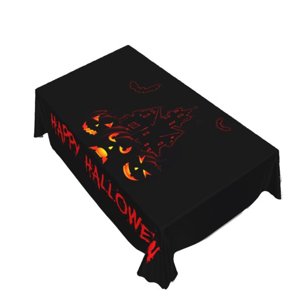 Personalized Halloween Evil Red Table Cover - 6ft (88" x 132") Thumbnail