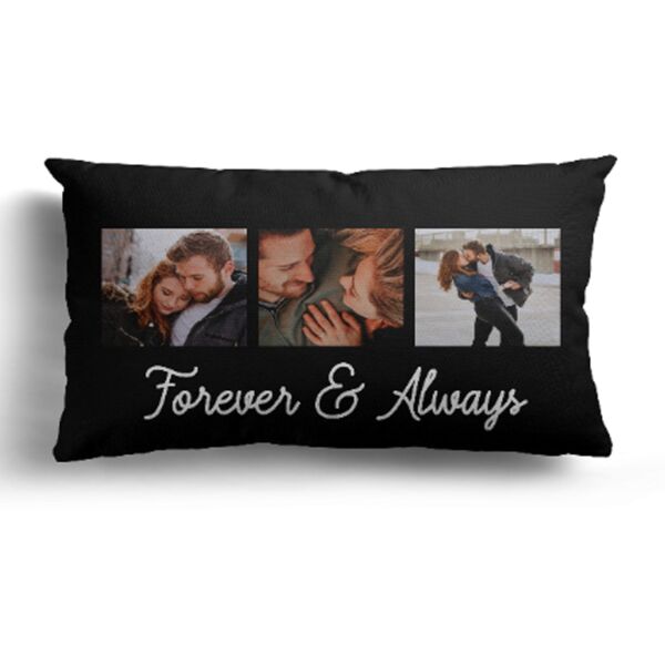 Personalized Photo Collage Lumbar Pillow - 21" x 13" Thumbnail