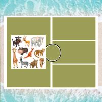 Personalized Photo Collage Beach Shower Curtain Thumbnail